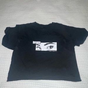 brandy melville cropped black tee